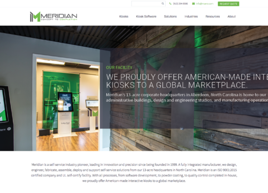 Meridian Website Homepage